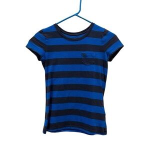 Abercrombie Kids Royal Blue and Navy Short Sleeve Shirt